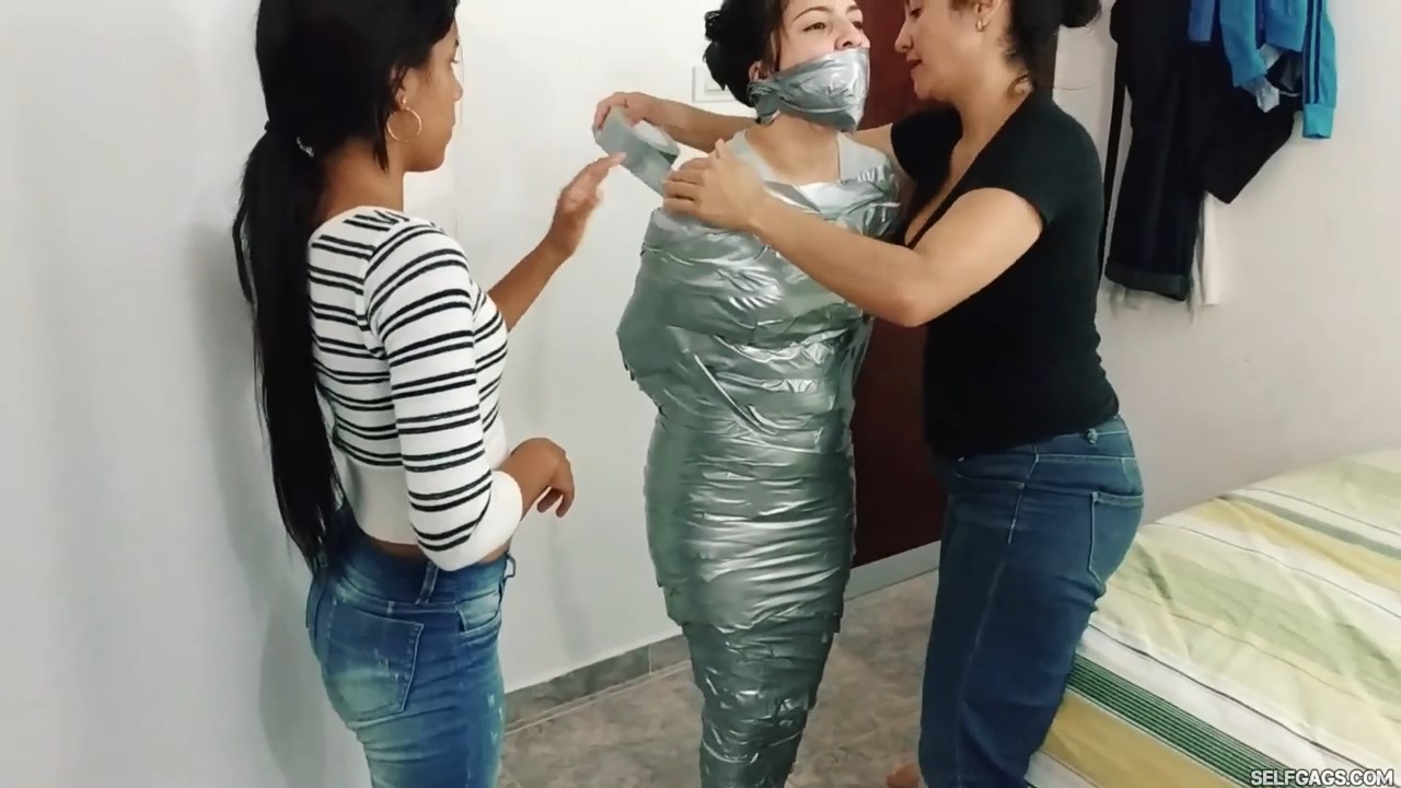 Women taped up tight