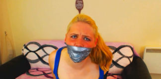 Nicely Sock Packed, Tightly Tape Gagged! Tape Gagged Blonde