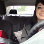 Little sister bound and tape gagged in car by big sister selfgags
