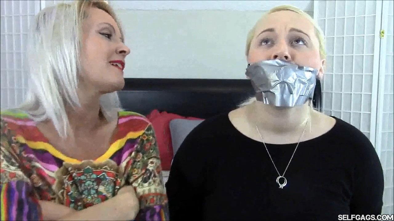 daugher tape gagged tight by mom selfgags