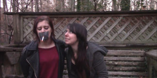 Forcing Little Sister To Smoke Through Hand Over Mouth And Tape Gag! Girl forced to smoke with tape on her mouth