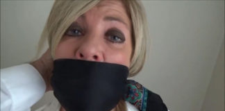 Cheating Wife: You Gag Me Way Better Than My Husband! Dakkota Grey over the mouth gagged with a scarf