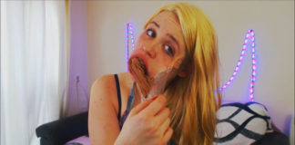 Clearly Mouth Stuffed, Clearly Tape Gagged! Anne Dville mouth stuffed and tape gagged at selfgags