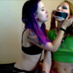 Tape gagging the panty gagged slave girl