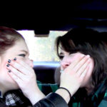 Handgagging Sisters Dakota Charms And Gemi Blossom Does Hand Over Mouth On Each Other In The Car