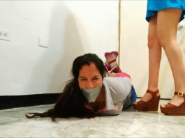 Latina Mom Hogtied And Gagged By Grounded Daughter