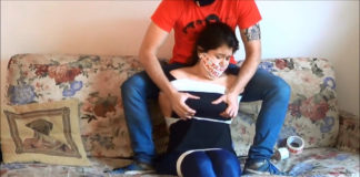 He Roughed Me Up Like A Dirty Little Slut! bound and gagged girl has tits groped by man