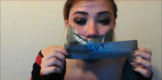 Misha Self Gagged With Dirty Socks And Sticky Duct Tape – Selfgags Misha Mayfair tape gagged with dirty socks in her mouth