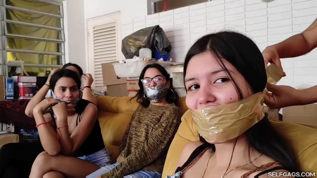Multiple girls gagged