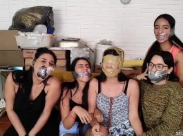 Multiple girls gagged