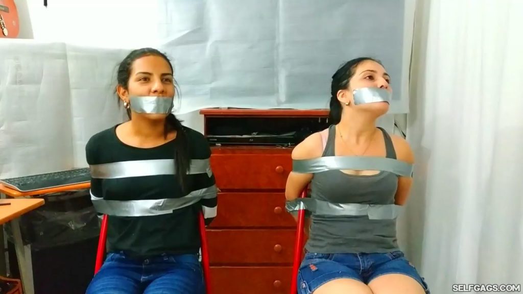 Massively Duct Tape Wrap Gagged By Dominant Latina BDSM Stepmom