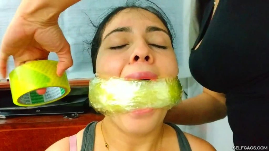 Massively Duct Tape Wrap Gagged By Dominant Latina BDSM Stepmom