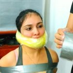Massively Duct Tape Wrap Gagged By Dominant Latina BDSM Stepmom