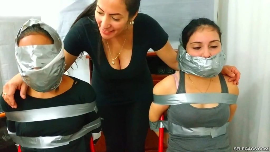 Massively Duct Tape Wrap Gagged By Dominant Latina BDSM Stepmom