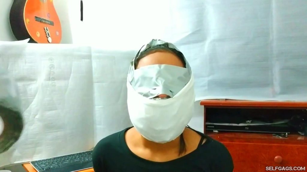 Massively Duct Tape Wrap Gagged By Dominant Latina BDSM Stepmom