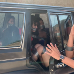 Multiple Duct Tape BDSM Latina College Girls Bound And Gagged Together For Bondage Inside Car