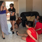 Multiple Bound Bondage Girls Tied Up And Duct Tape Gagged As Damsels In Distress