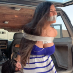 Tape Gagged College Girl With Big Tits Bound And Gagged In Car By Femdom Female Kidnapper