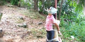 Snooping Female Detective Bound On Her Knees Gagged female detective in boundage