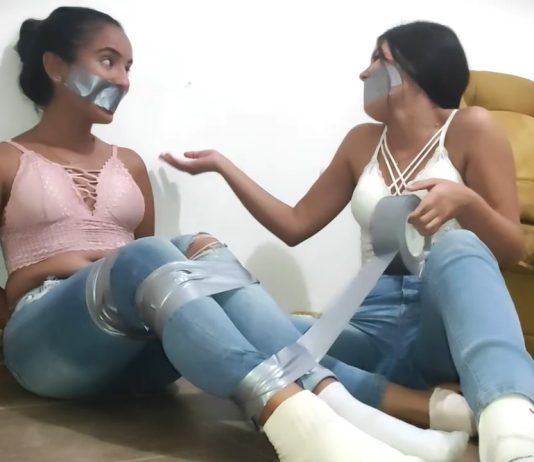 Young Ladies Gagged During Kinky Tie-Up Game Silly Latina Girls Gagged Playing Rock Paper Scissors With Bondage