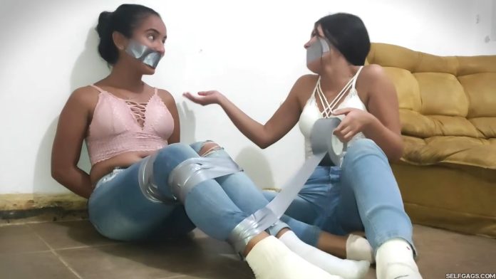 Silly Latina Girls Gagged Playing Rock Paper Scissors With Bondage