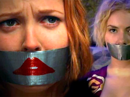 Drew Barrymore And Elisha Cuthbert Tape Gagged Damsels in Distress