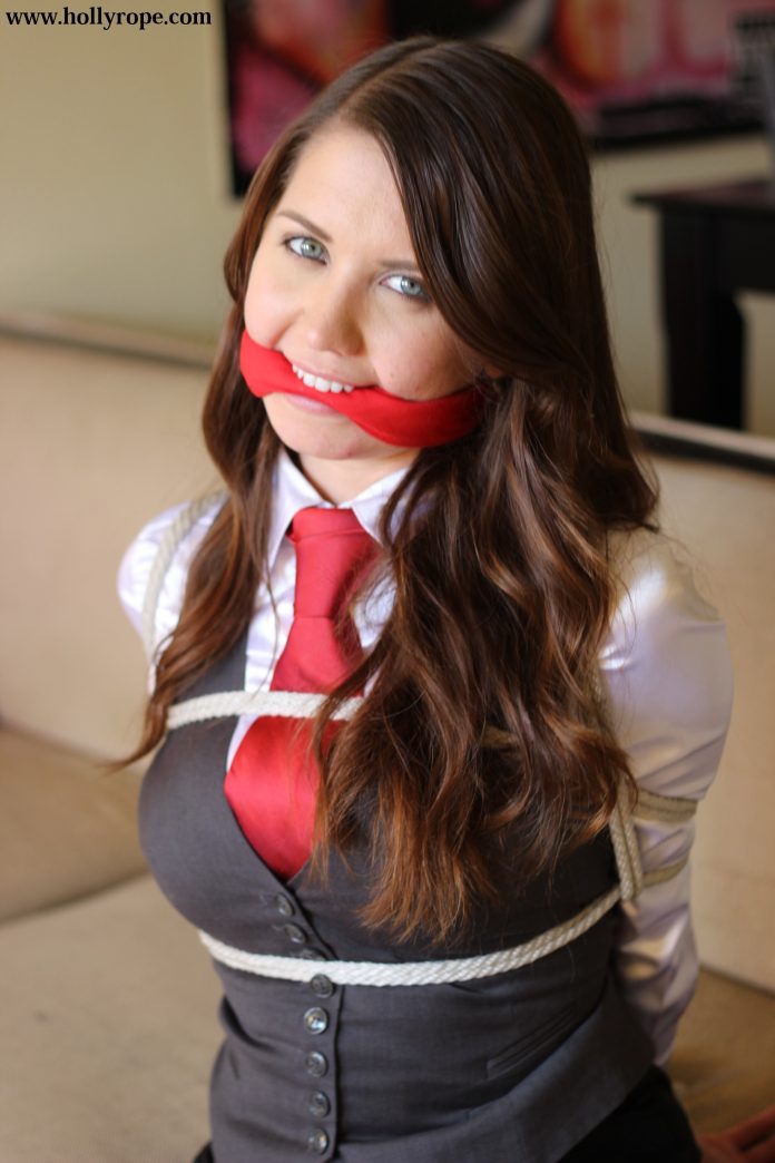 Chrissy Marie Cleave Gagged Business Woman for Hollyrope