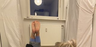 Blonde Gym Girl In A Sticky Situation Fitness girl in bondage