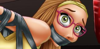 Honey Lemon Hogtied – Fan Art Bondage Honey Lemon tape gagged