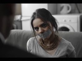 Hot russian girl gagged with duct tape