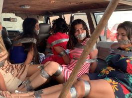 9 Damsels In Distress Bound And Gagged In Truck 9 girls bound and gagged in car