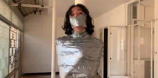 Stranded Girl Mummified In Abandoned House duct tape mummified girl gagged in abandoned house