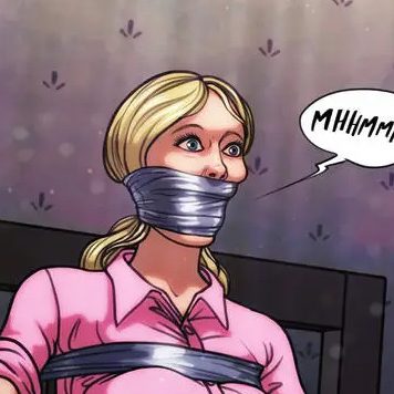 Chair Tied Blondie – Bondage Art