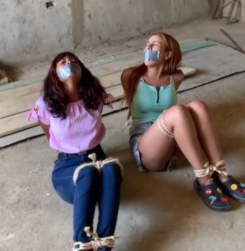 Tape Gagged Sisters In Rope Bondage tape gagged sisters in bondage