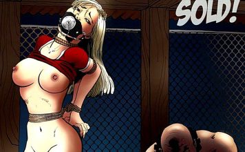 Cheerleaders Part 7: Sold! – BDSM Comics Blonde BDSM Girl Bondage Comics