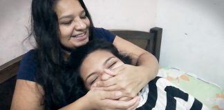 Daughter Gets Hand Smother By Mother Daughter handgag by mother