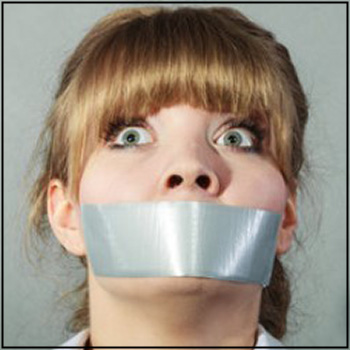 Duct Tape Gagged Woman