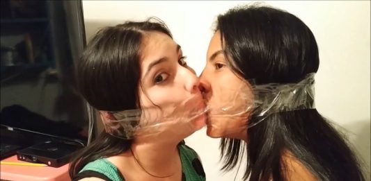 Gag Kissing Girls United In Bondage Two bound girls gagged kissing