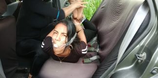 Kidnapped Teen Jogger Hogtaped In Car Barefoot girl hogtied in car