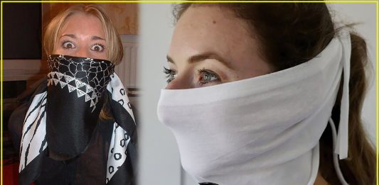 Girls Over The Nose Gagged With Scarves – Gallery Two women gagged with scarves over the mouth and nose