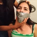 Duct tape gagged big sister