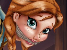 Anna From Frozen In Strappado – Fan Art Bondage Princess Anna In Bondage