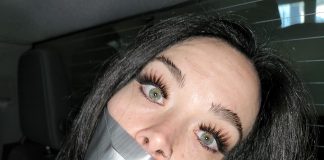 Kidnapped Hiker All Taped Up In The Backseat! Tape gagged girl looking scared and helpless