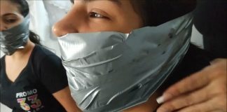 These Girls Wants To Be Strongly Gagged By Mom Two bondage girls are heavily gagged with sticky duct tape