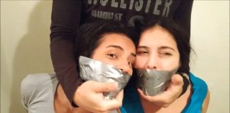 Two Girls Bound And Taken By Couple Two bound and gagged damsels in distress