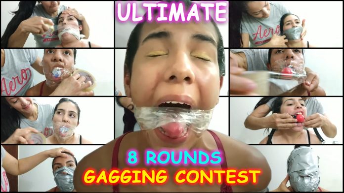 Two girls gagged in multiple ways