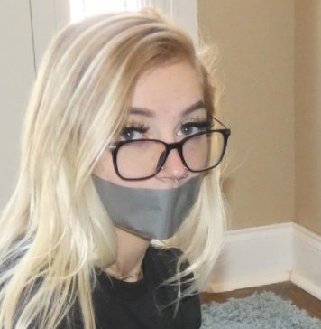 Blonde Wannabe Babysitter In Bondage Blonde babysitter gagged with duct tape
