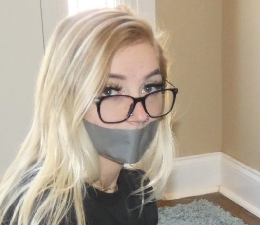 Blonde Wannabe Babysitter In Bondage Blonde babysitter gagged with duct tape