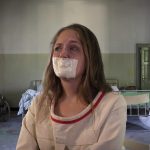 Rachel Adams Tape Gagged In Straitjacket Bondage