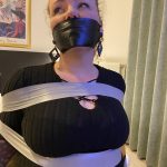 Tape-Bondage-In -Leather-Pants- (4)